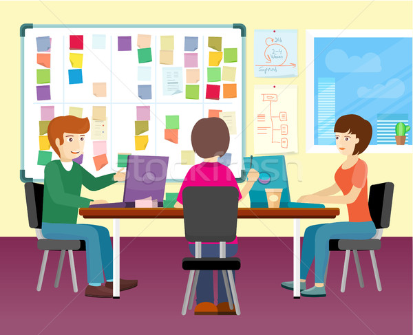 Group of People Working in Office Stock photo © robuart