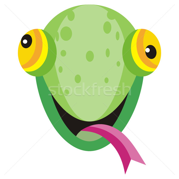 Lizard Cartoon Sticker Widespread Squamate Reptile Stock photo © robuart