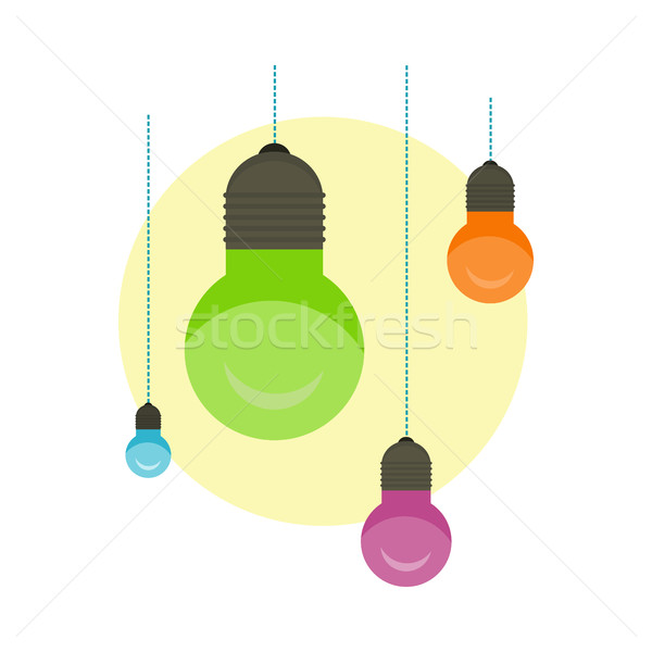 Idea Concept Background. Glowing Light Bulb Stock photo © robuart