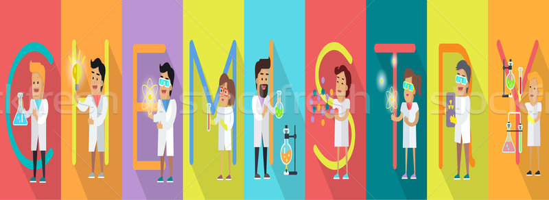 Chemistry Banner. Science Alphabet. Stock photo © robuart