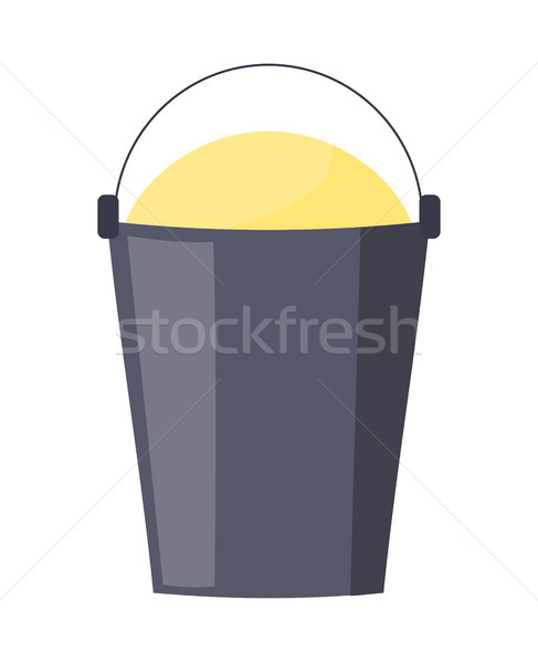 Bucket full of sand isolated on white poster Stock photo © robuart