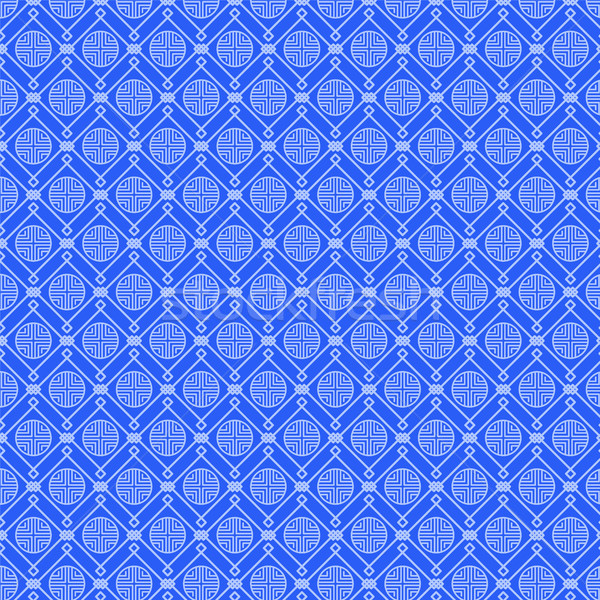 Blue Pattern with Set of Various Geometric Figures Stock photo © robuart