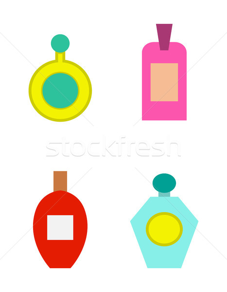 Perfumes Collection Poster Vector Illustration Stock photo © robuart