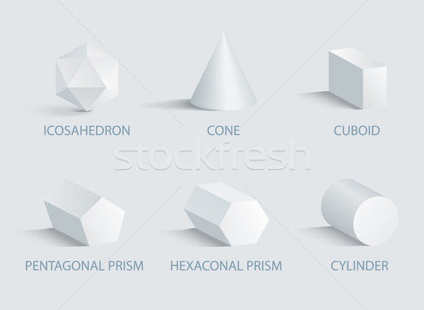 Icosahedrn Geometric Shapes Vector Illustration Stock photo © robuart