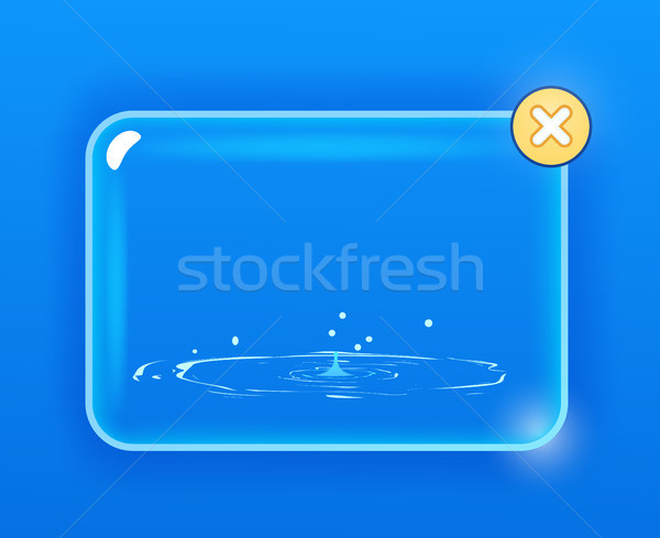 Drops Falling into Water Isolated on Blue. Spring Stock photo © robuart