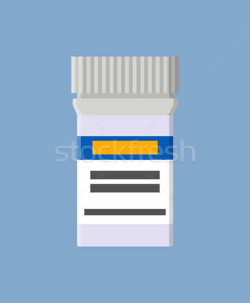 Plastic Container for Medical Pills with Label Stock photo © robuart