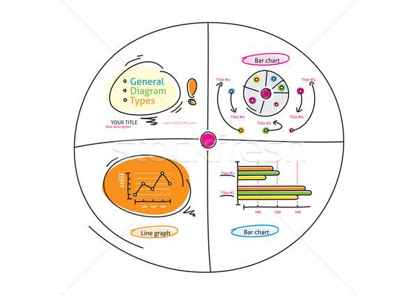 Doodle style charts graphs and plotting components Stock photo © robuart