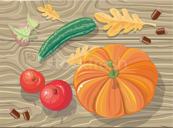 Zestaw jesienią miąższ jabłka owoce spadek Zdjęcia stock © robuart