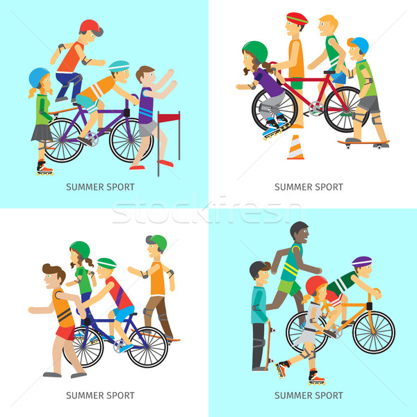 Summer Sport Vector Concepts in Flat Design Stock photo © robuart
