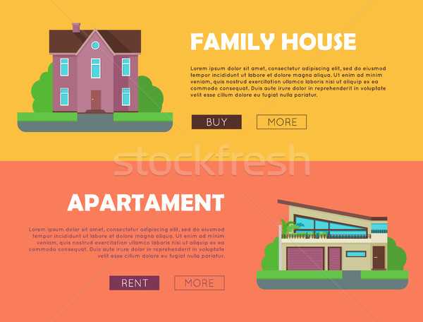 Сток-фото: набор · недвижимости · вектора · веб · Баннеры · стиль