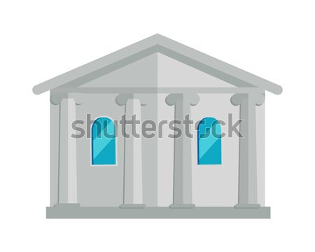 Stock photo: Building with Columns Vector Illustration.  