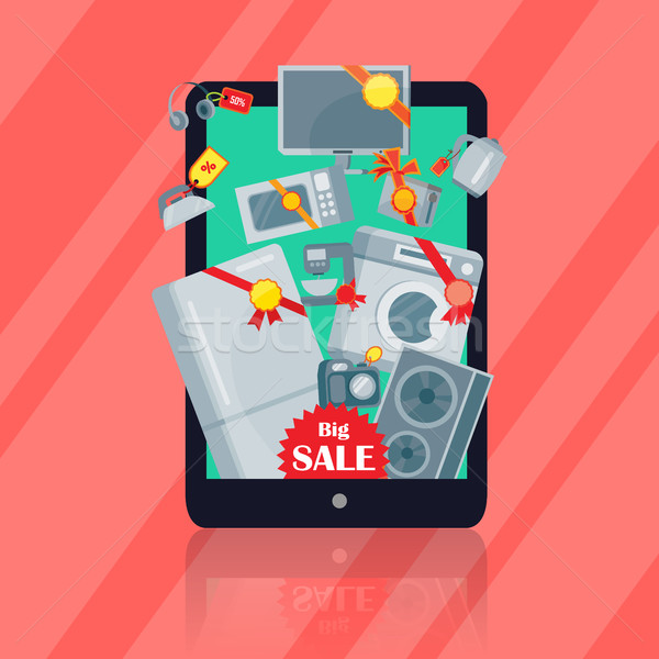 Big Sale in Electronics Store Vector Flat Concept  Stock photo © robuart