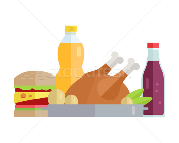 Food Concept Illustration in Flat Style Design. Stock photo © robuart