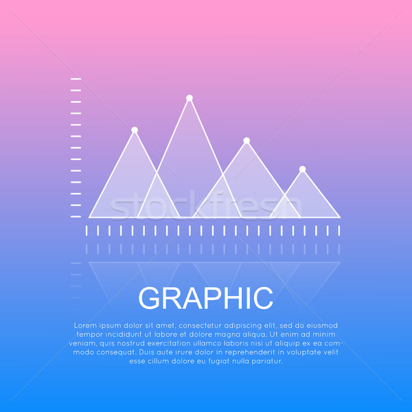 Graphic Diagram with Triangular Marks Report. Stock photo © robuart