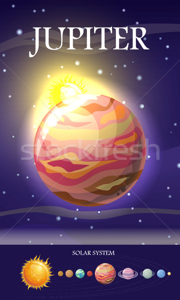 Jupiter Planet. Sun System. Universe. Vector. Stock photo © robuart