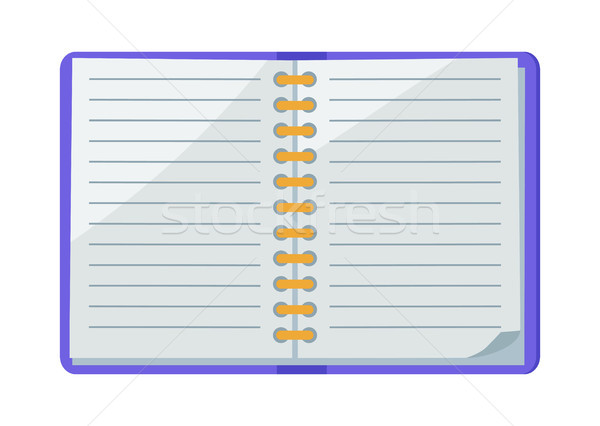 Open Spiral Copybook Vector Illustration Icon Stock photo © robuart