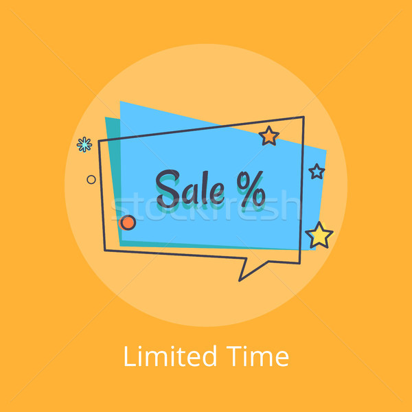 Limited Time Sale Banner in Speech Bubble Vector Stock photo © robuart
