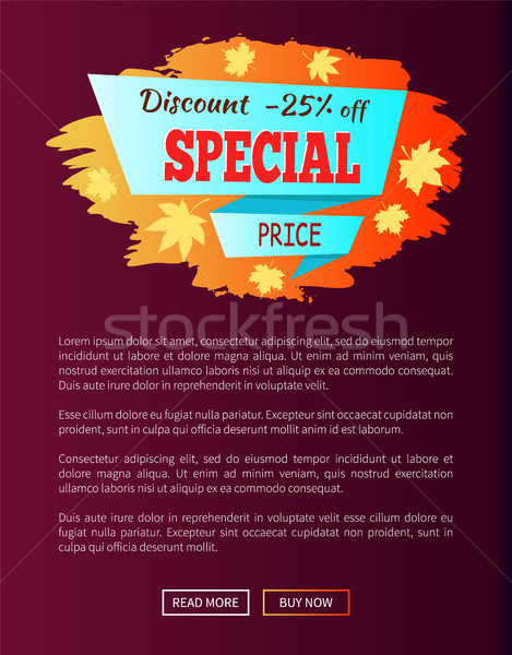 Special Price Autumn Sale - 25 Advert Promo Poster Stock photo © robuart