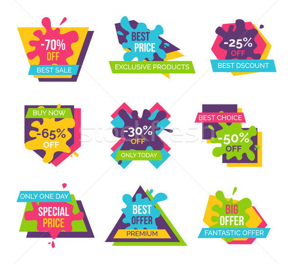 Best Sale Exclusive Products Vector Illustration Stock photo © robuart