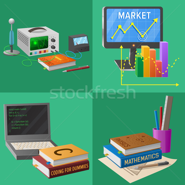 Devices for Educational Activities Illustrations Stock photo © robuart