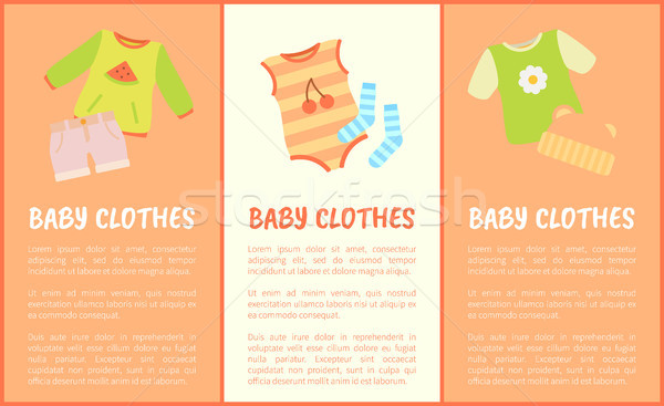 Zdjęcia stock: Baby · ubrania · zestaw · wielobarwny · odizolowany · jasne
