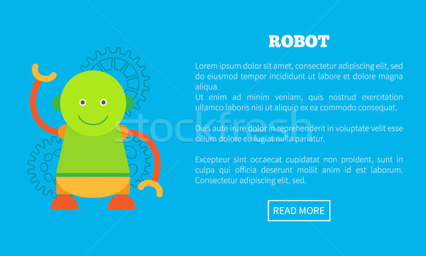 Funny Robot with Round Head and Friendly Face Stock photo © robuart