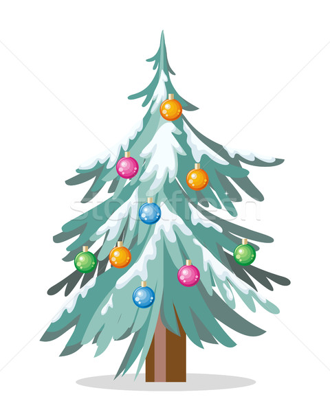 árbol de navidad aislado blanco Cartoon abeto Foto stock © robuart