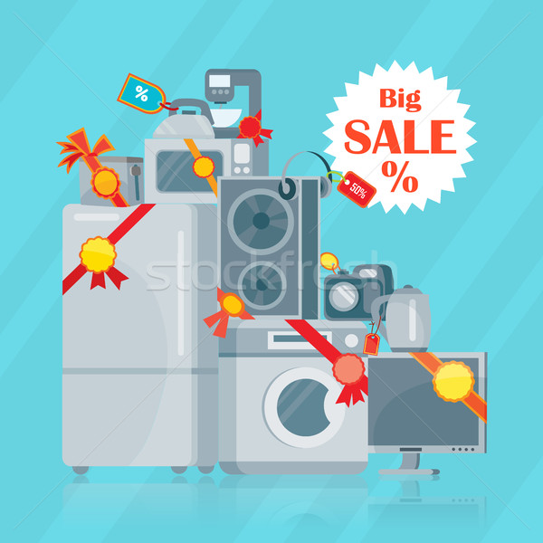 Big Sale in Electronics Store Vector  Flat Concept  Stock photo © robuart