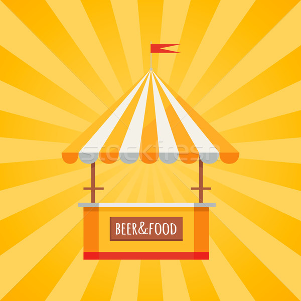 Beer and Food Festival Tent Vector Illustration Stock photo © robuart