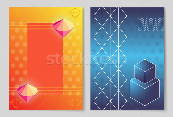 Bright Luminous Diamonds and Geometric Shapes Stock photo © robuart