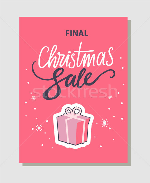 Finale Weihnachten Verkauf rosa Banner up Stock foto © robuart