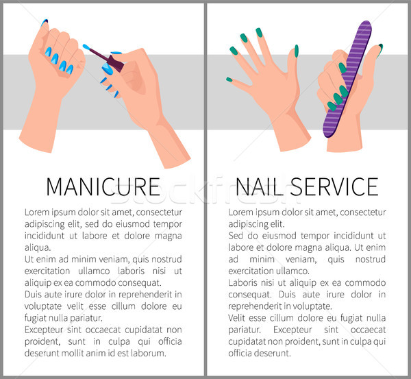 Two Manicure and Nail Services Colorful Banners Stock photo © robuart