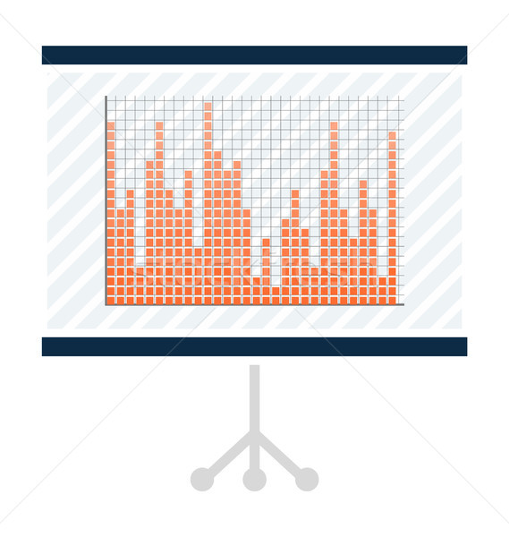Graphic with Bars in Presentation on Big Screen Stock photo © robuart