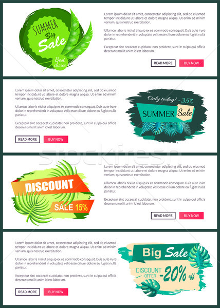 Online Posters Set Discount Off Summer Big Sale Stock photo © robuart