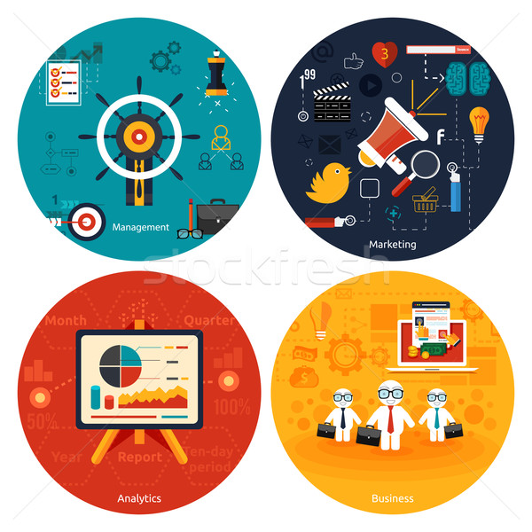 Сток-фото: иконки · маркетинга · управления · аналитика · бизнеса · инструменты