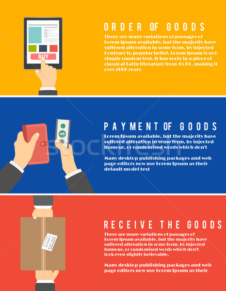 Internet shopping process of purchasing Stock photo © robuart
