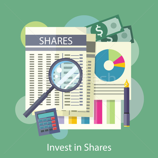 Tables, Reports, Charts of Share Price Stock photo © robuart