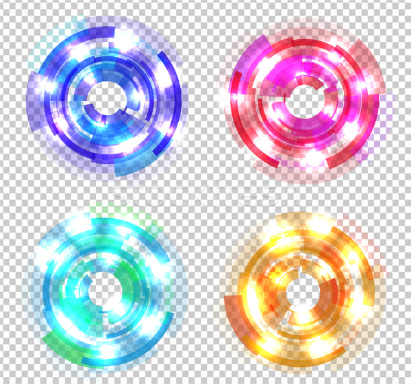 セット 抽象的な サークル 透明な ビジネスロゴ ストックフォト © robuart