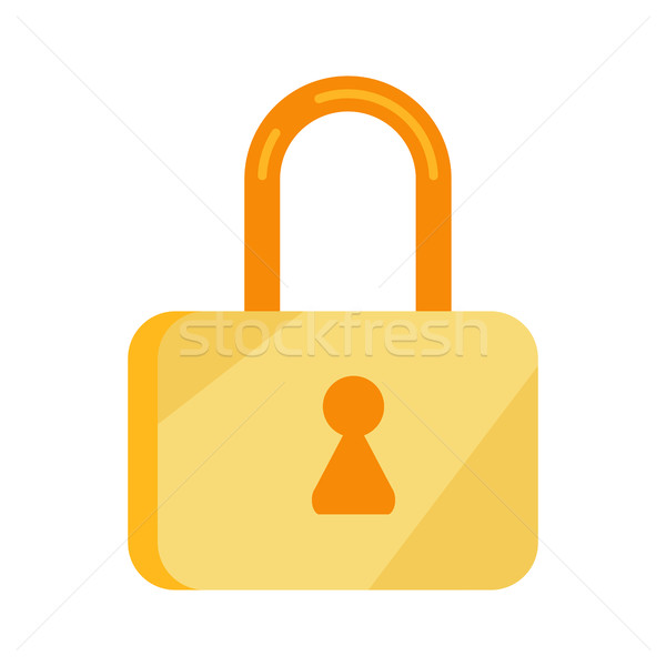 Stockage de données signe symbole icône lock isolé Photo stock © robuart