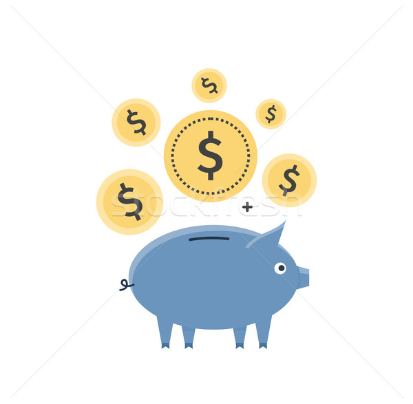 Savings Concept Flat Vector Illustration. Stock photo © robuart