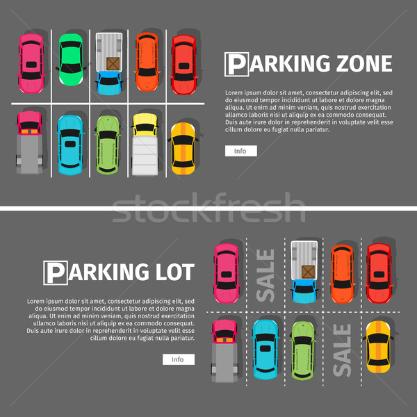 Parking Lon and Zone Top View Stock photo © robuart