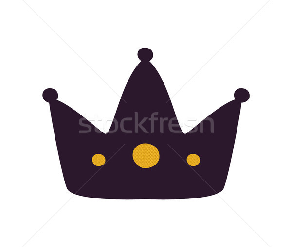 Stock photo: Black Crown Silhouette Icon Vector Illustration