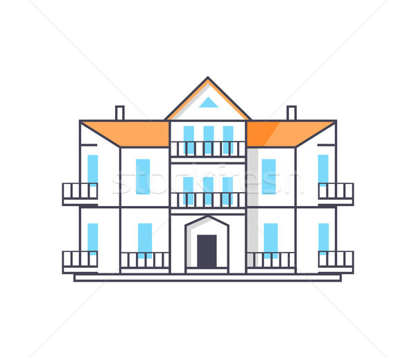 Icon of Building with Entrance Vector Illustration Stock photo © robuart