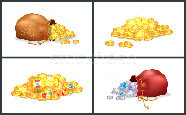Treasures Collection Posters Vector Illustration Stock photo © robuart