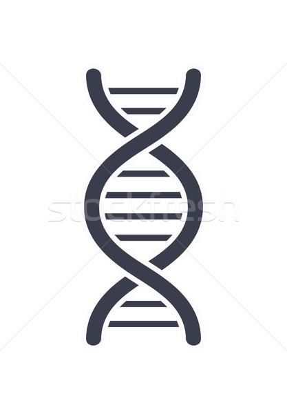DNA asit zincir logo tasarımı ikon siyah beyaz Stok fotoğraf © robuart