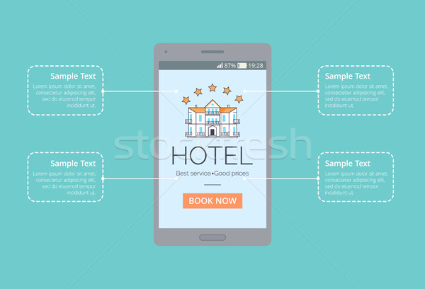 Hotel Best Service, Good Price Vector Illustration Stock photo © robuart