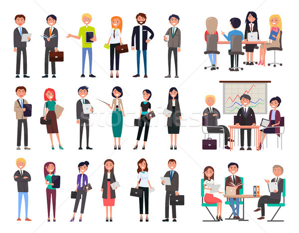 Business People Collection Vector Illustration Stock photo © robuart