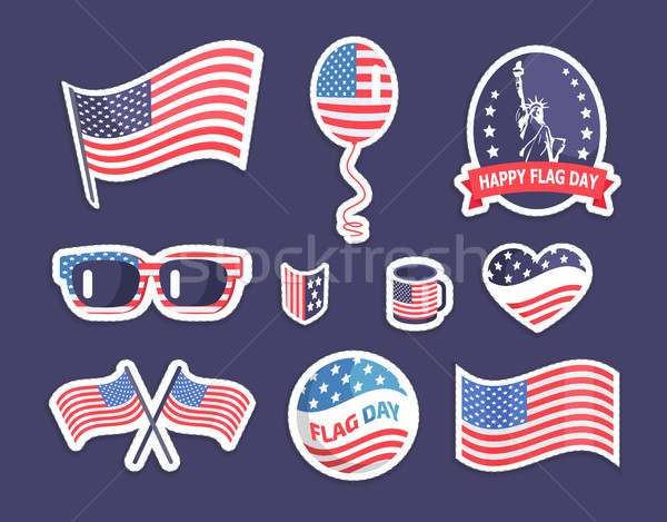 Happy Flag Day American Symbolism Colorful Banner Stock photo © robuart