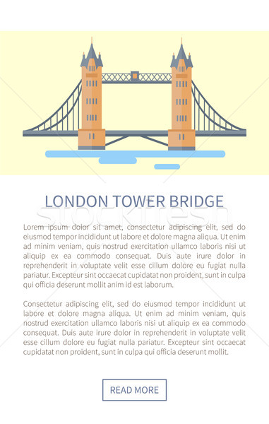 London Tower Bridge Web Page Vector Illustration Stock photo © robuart