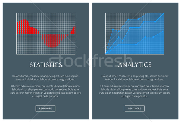 Statistics and Analytics in Form of Graphics Set Stock photo © robuart